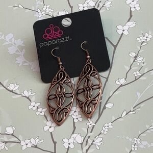 ❄️ Paparazzi | Copper Brown Filigree Earrings Shabby Chic Boho